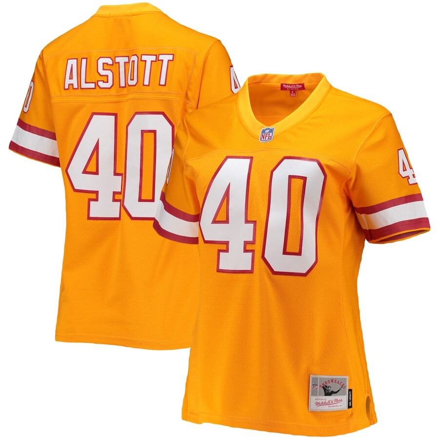 Women's Tampa Bay Buccaneers Mike Alstott Mitchell & Ness Orange Legacy Replica Player Jersey - Puhuasuan