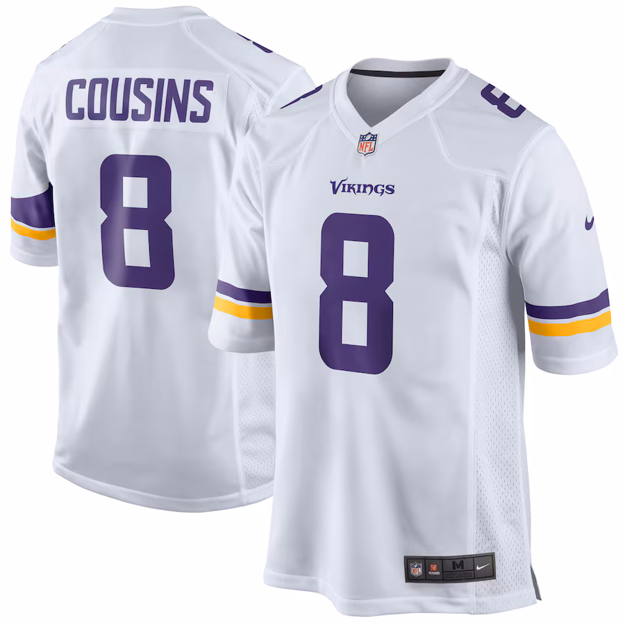 Men's Minnesota Vikings Kirk Cousins Nike White Game Jersey - Puhuasuan