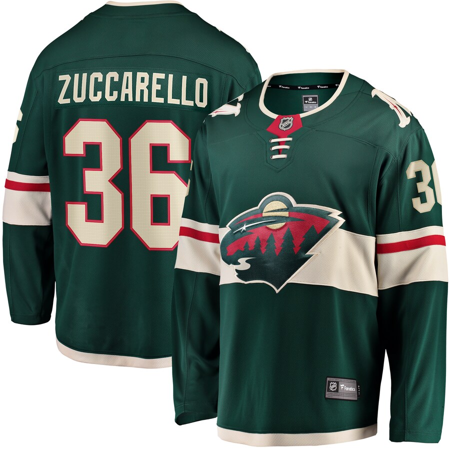 Men's Minnesota Wild Mats Zuccarello Fanatics Branded Green Premier Breakaway Player Jersey - Puhuasuan