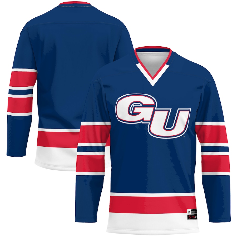 Men's GameDay Greats Navy Gonzaga Bulldogs Hockey Jersey - Puhuasuan