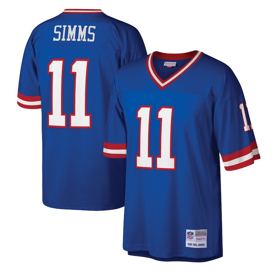 Men's New York Giants Phil Simms Mitchell & Ness Royal Legacy Replica Jersey - Puhuasuan
