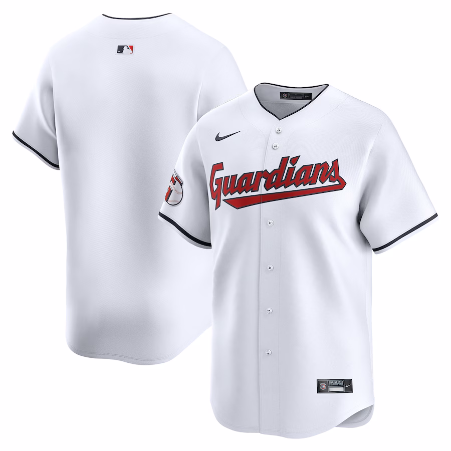 Men's Cleveland Guardians Nike White Home Limited Jersey - Puhuasuan