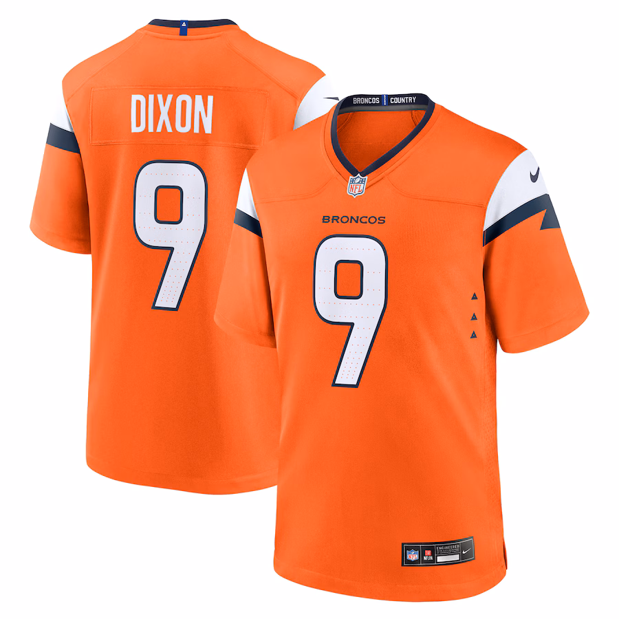Men's Denver Broncos Riley Dixon Nike Orange Team Game Jersey - Puhuasuan