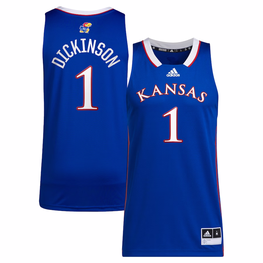 Hunter Dickinson Kansas Jayhawks adidas Unisex NIL Basketball Replica Player Jersey - Royal - Puhuasuan