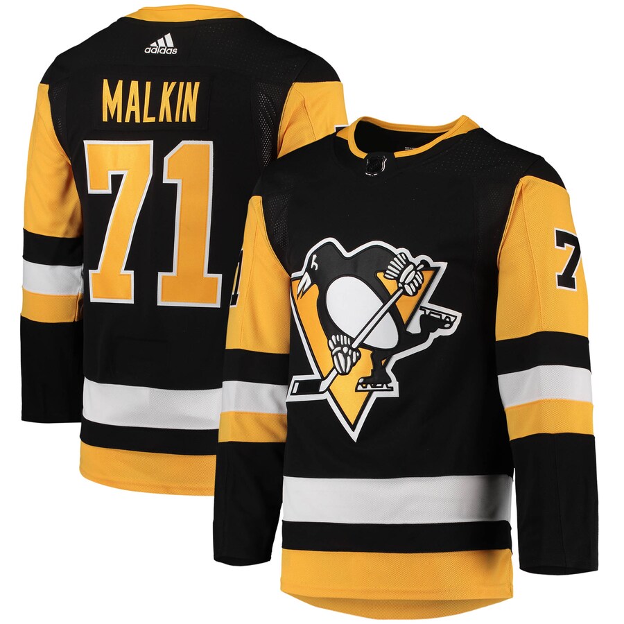 Men's Pittsburgh Penguins Evgeni Malkin adidas Black Home Primegreen Authentic Pro Player Jersey - Puhuasuan