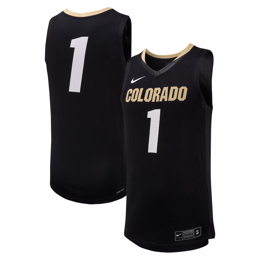 #1 Colorado Buffaloes Nike Replica Basketball Jersey - Black - Puhuasuan