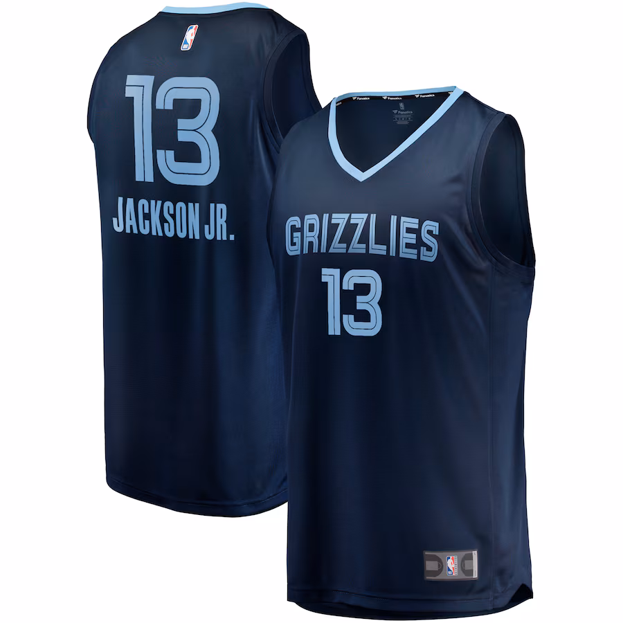 Men's Memphis Grizzlies Jaren Jackson Jr. Fanatics Navy Fast Break Replica Jersey - Icon Edition - Puhuasuan