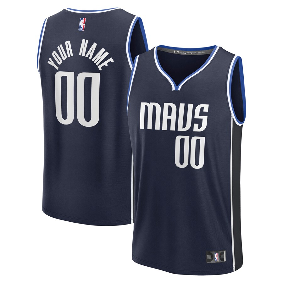 Men's Dallas Mavericks Fanatics Navy Custom Fast Break Jersey - Statement Edition - Puhuasuan