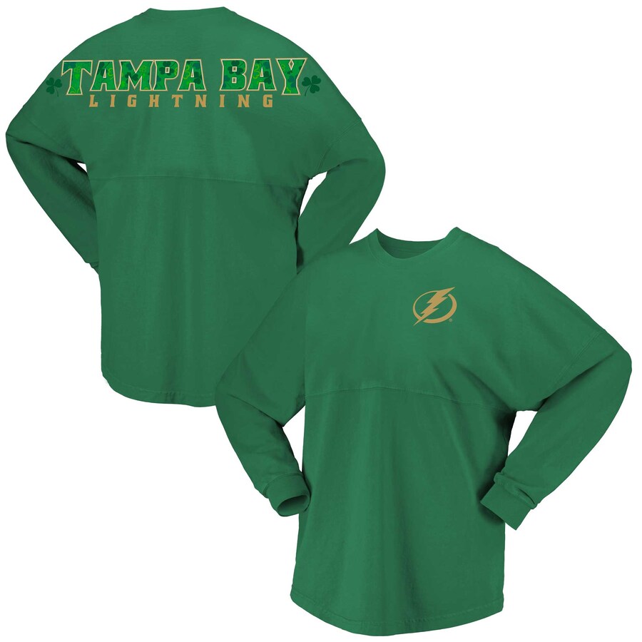 Women's Tampa Bay Lightning Fanatics Kelly Green St. Patrick's Day Spirit Jersey T-Shirt - Puhuasuan