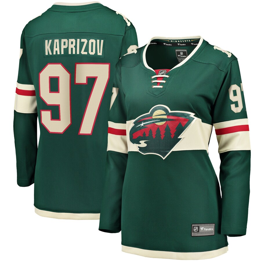 Women's Minnesota Wild Kirill Kaprizov Fanatics Branded Green Home Breakaway Replica Jersey - Puhuasuan