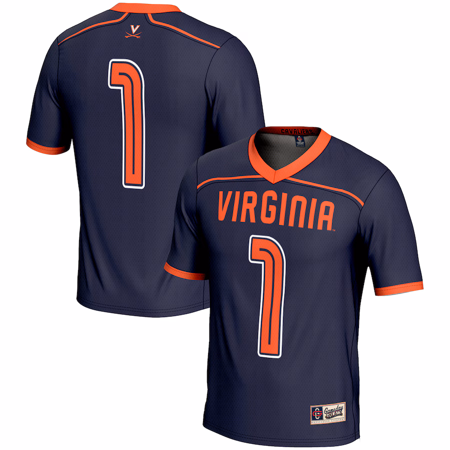 Youth  GameDay Greats #1 Navy Virginia Cavaliers Men's Lacrosse Lightweight Fashion Jersey - Puhuasuan