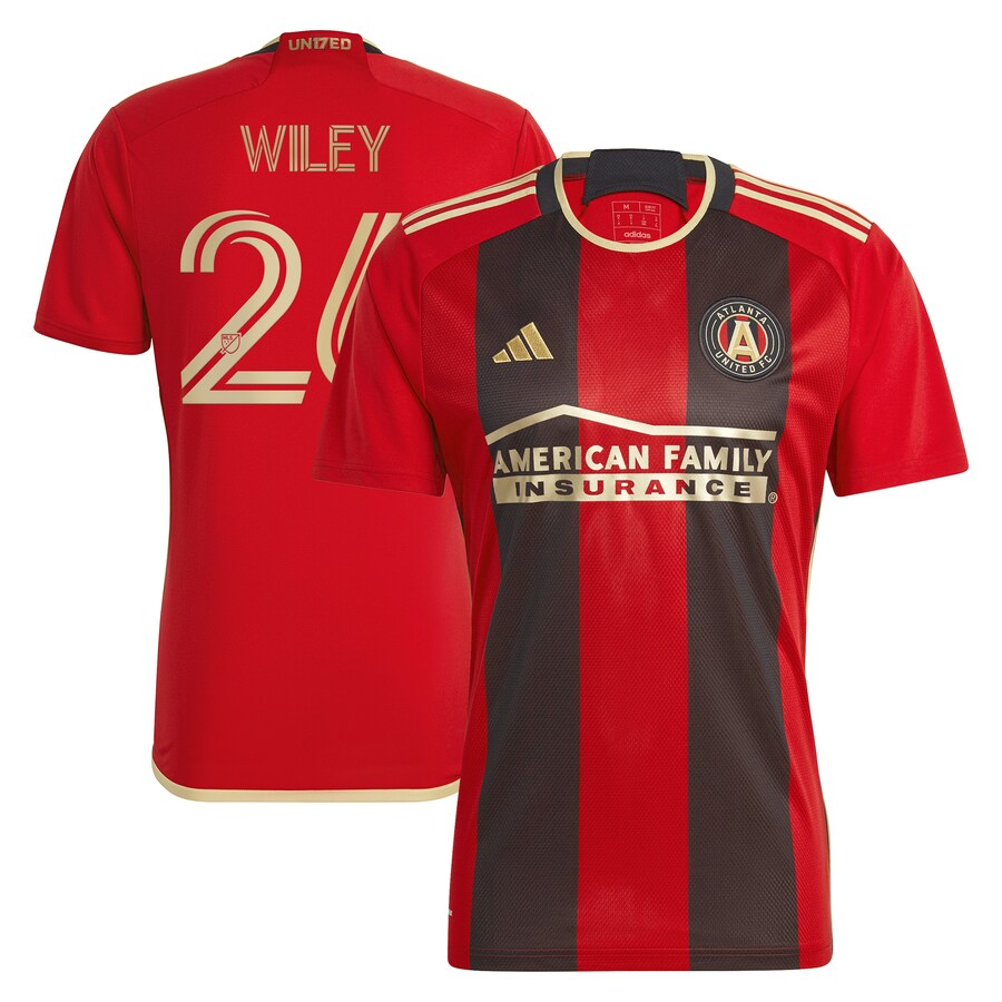 Men's Atlanta United FC Caleb Wiley adidas Black 2024 The17's Kit Replica Player Jersey - Puhuasuan