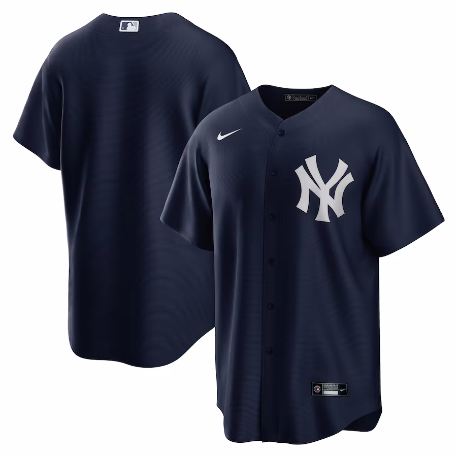 Men's New York Yankees Nike Navy Alternate Replica Team Jersey - Puhuasuan
