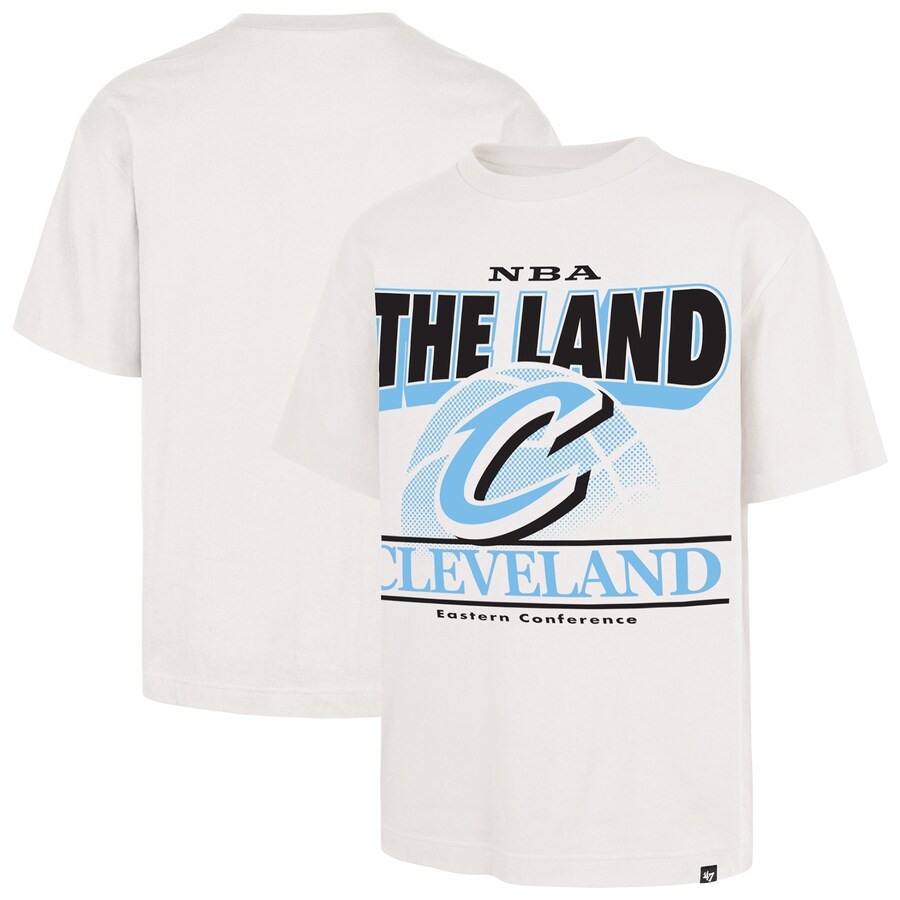 Men's Cleveland Cavaliers  '47 White City Edition Shifty Foundation T-Shirt - Puhuasuan
