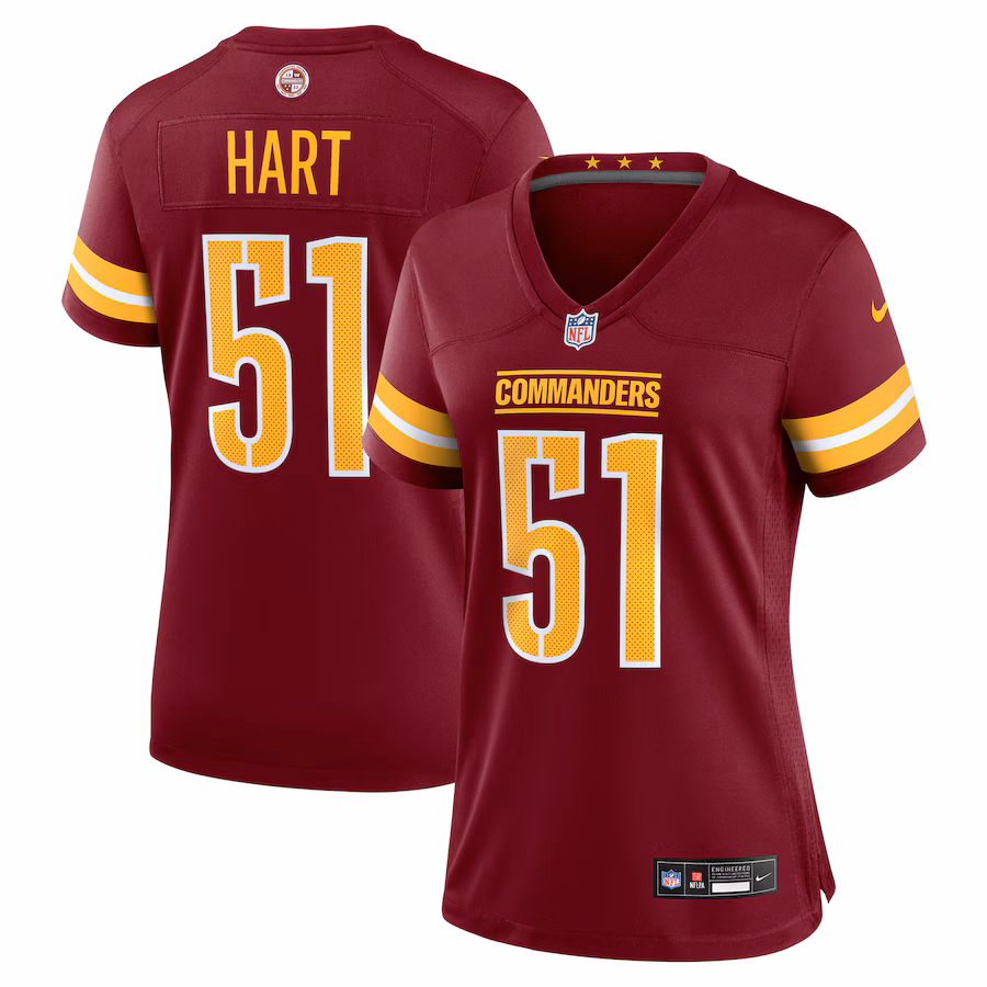 Women's Washington Commanders Bobby Hart Nike Burgundy Game Jersey - Puhuasuan