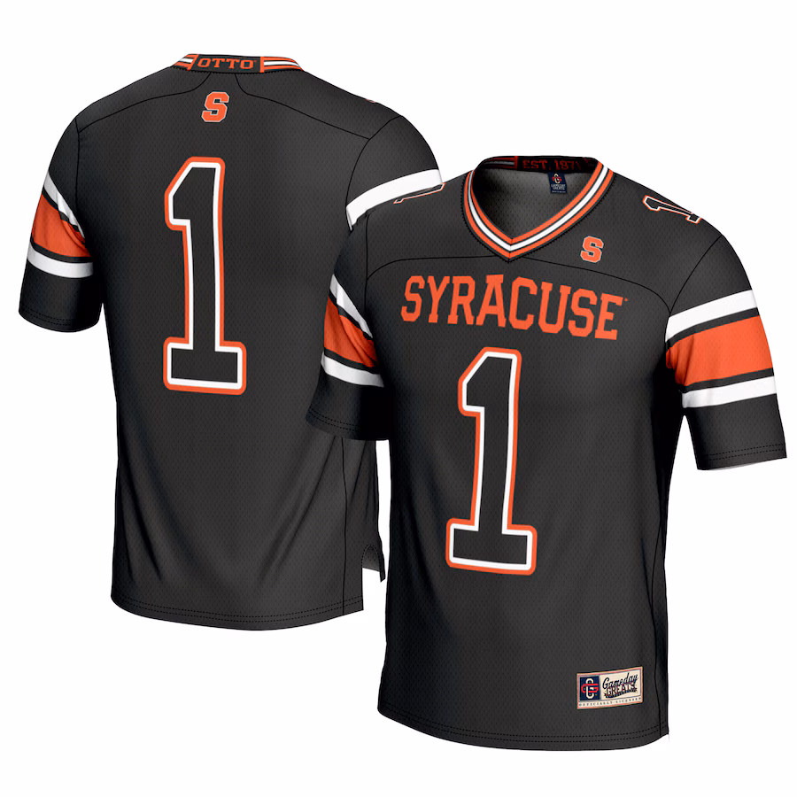 Men's GameDay Greats #1 Black Syracuse Orange Football Jersey - Puhuasuan