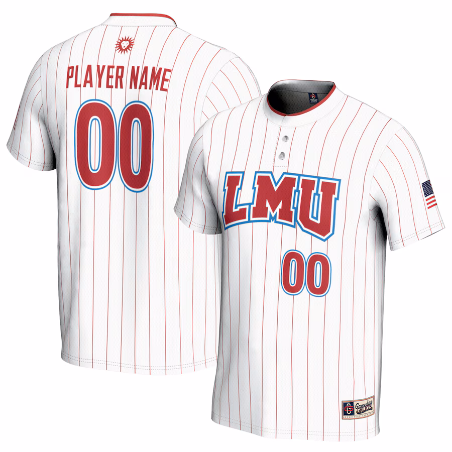 Loyola Marymount Lions GameDay Greats Unisex NIL Pick-A-Player Softball Lightweight Jersey - White - Puhuasuan