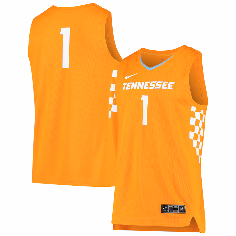 Unisex Nike #1 Tennessee Orange Tennessee Volunteers Replica Basketball Jersey - Puhuasuan