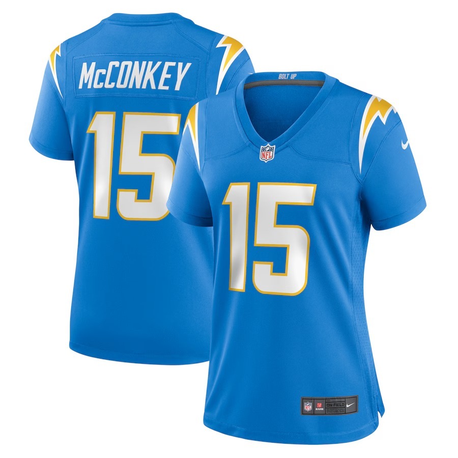 Women's Los Angeles Chargers Ladd McConkey Nike  Powder Blue  Game Jersey - Puhuasuan