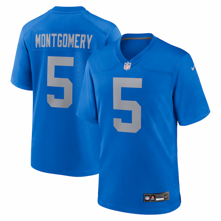 Men's Detroit Lions David Montgomery Nike  Blue Alternate Game Jersey - Puhuasuan