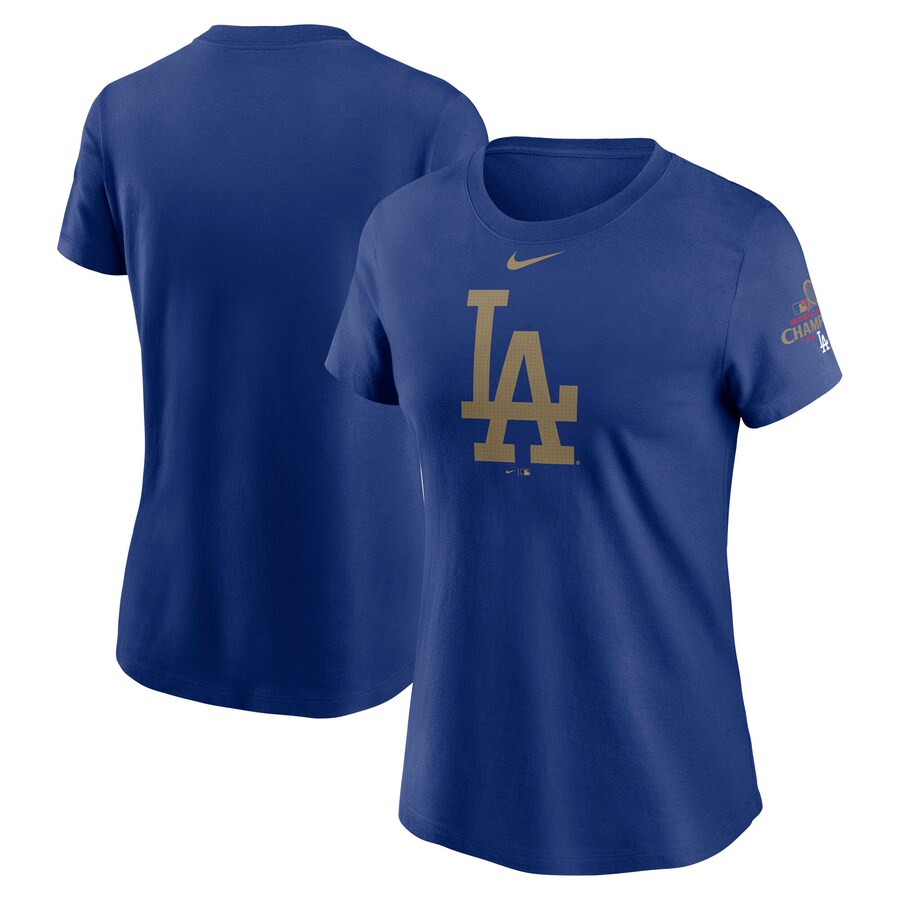 Women's Los Angeles Dodgers Nike Royal 2025 Gold Collection T-Shirt - Puhuasuan