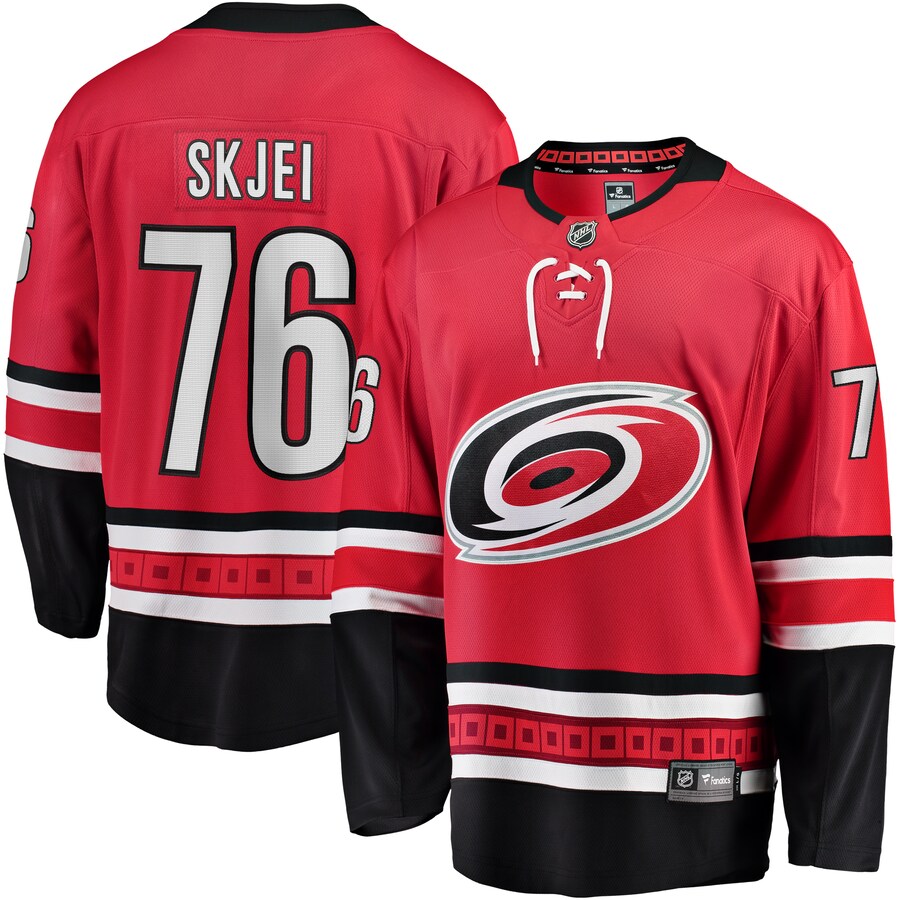 Men's Carolina Hurricanes Brady Skjei Fanatics Branded Red Alternate Breakaway Player Jersey - Puhuasuan