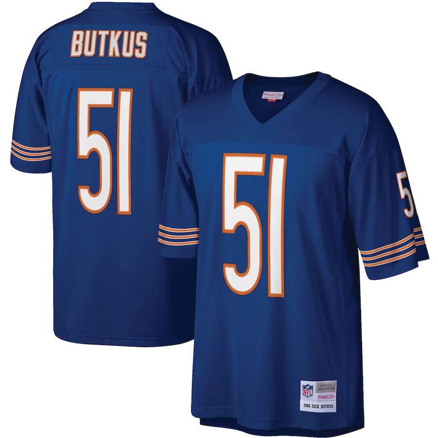 Men's Chicago Bears Dick Butkus Mitchell & Ness Navy Legacy Replica Jersey - Puhuasuan