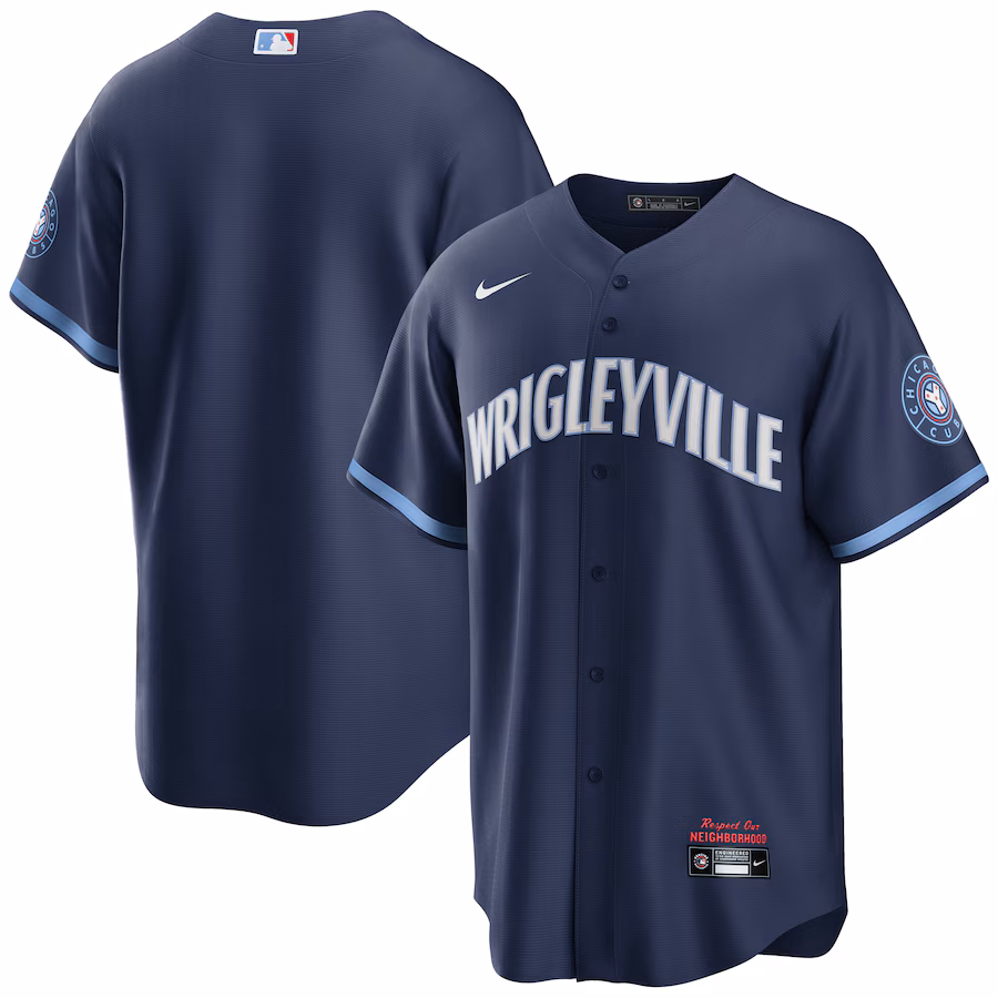 Men's Chicago Cubs Nike Navy City Connect Replica Jersey - Puhuasuan