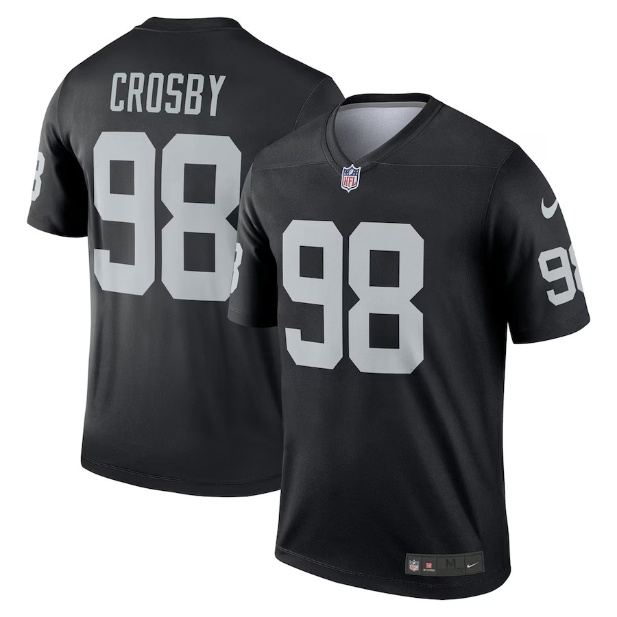 Men's Las Vegas Raiders Maxx Crosby Nike Black Team Legend Jersey - Puhuasuan