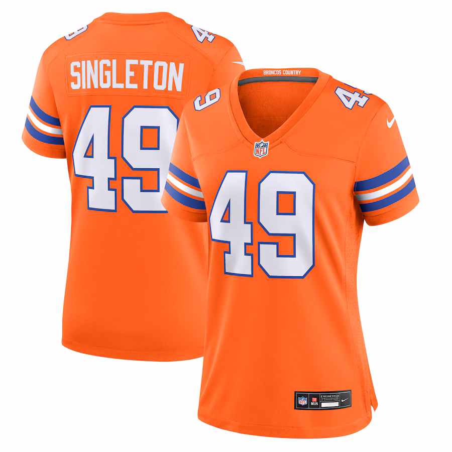 Women's Denver Broncos Alex Singleton Nike Orange Alternate Game Jersey - Puhuasuan