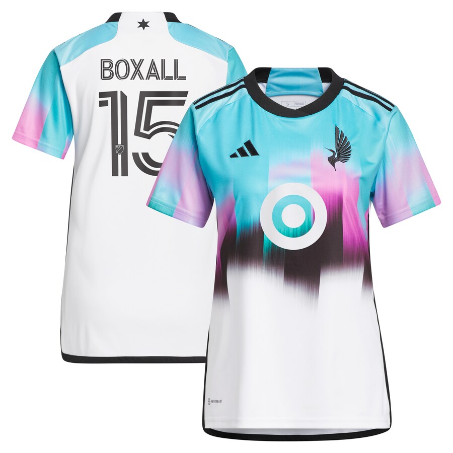Women's Minnesota United FC Michael Boxall adidas White 2023 The Northern Lights Kit Replica Jersey - Puhuasuan