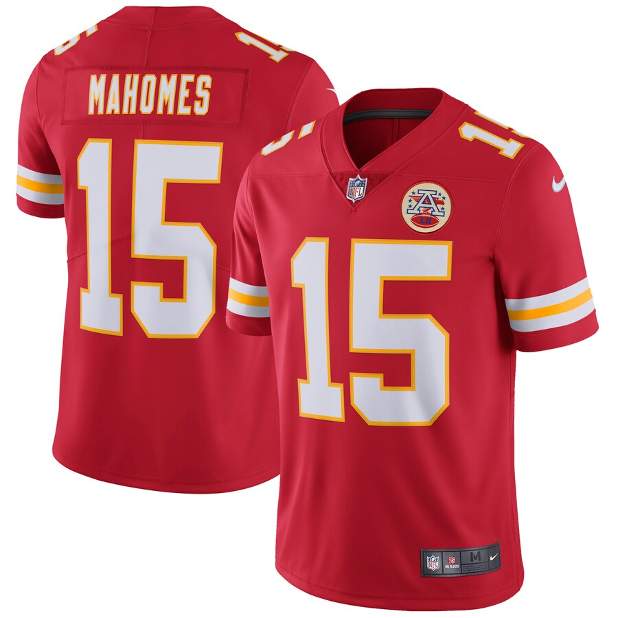 Men's Kansas City Chiefs Patrick Mahomes Nike Red Vapor Untouchable Limited Jersey - Puhuasuan