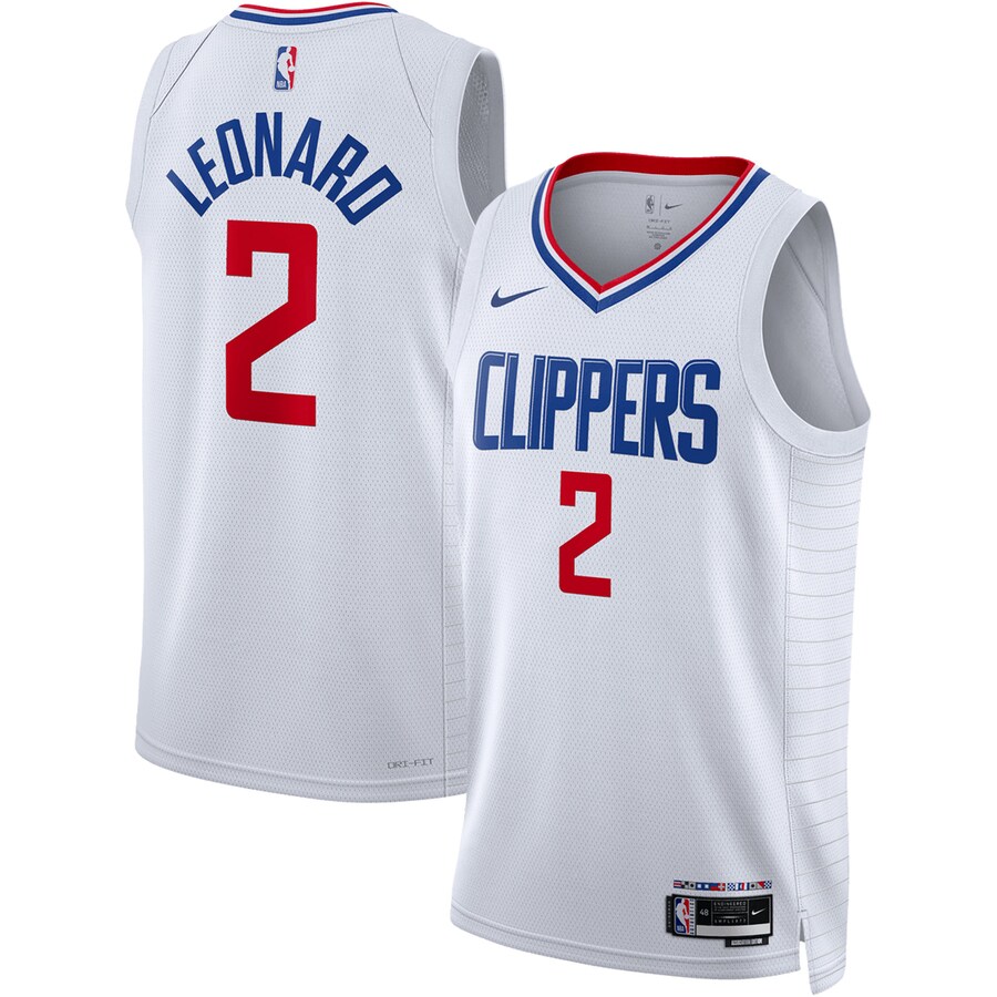 Unisex LA Clippers Kawhi Leonard Nike White Swingman Jersey - Association Edition - Puhuasuan