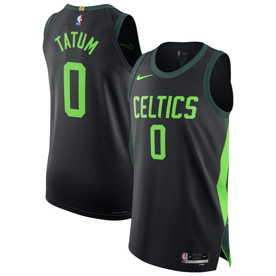 Men's Boston Celtics Jayson Tatum Nike Black 2024/25 Authentic Player Jersey - City Edition - Puhuasuan