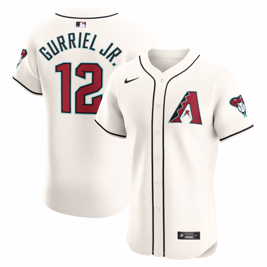 Men's Arizona Diamondbacks Lourdes Gurriel Jr. Nike White Home Elite Player Jersey - Puhuasuan