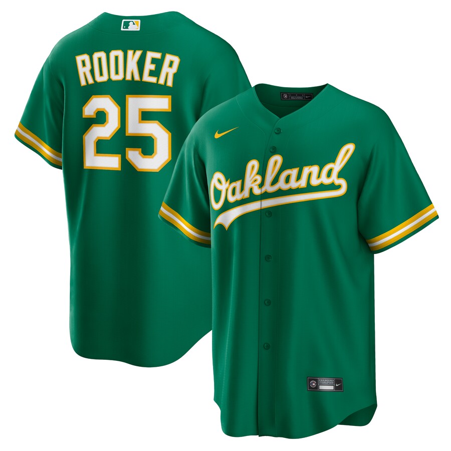 Men's Oakland Athletics Brent Rooker Nike Kelly Green Alternate Replica Jersey - Puhuasuan