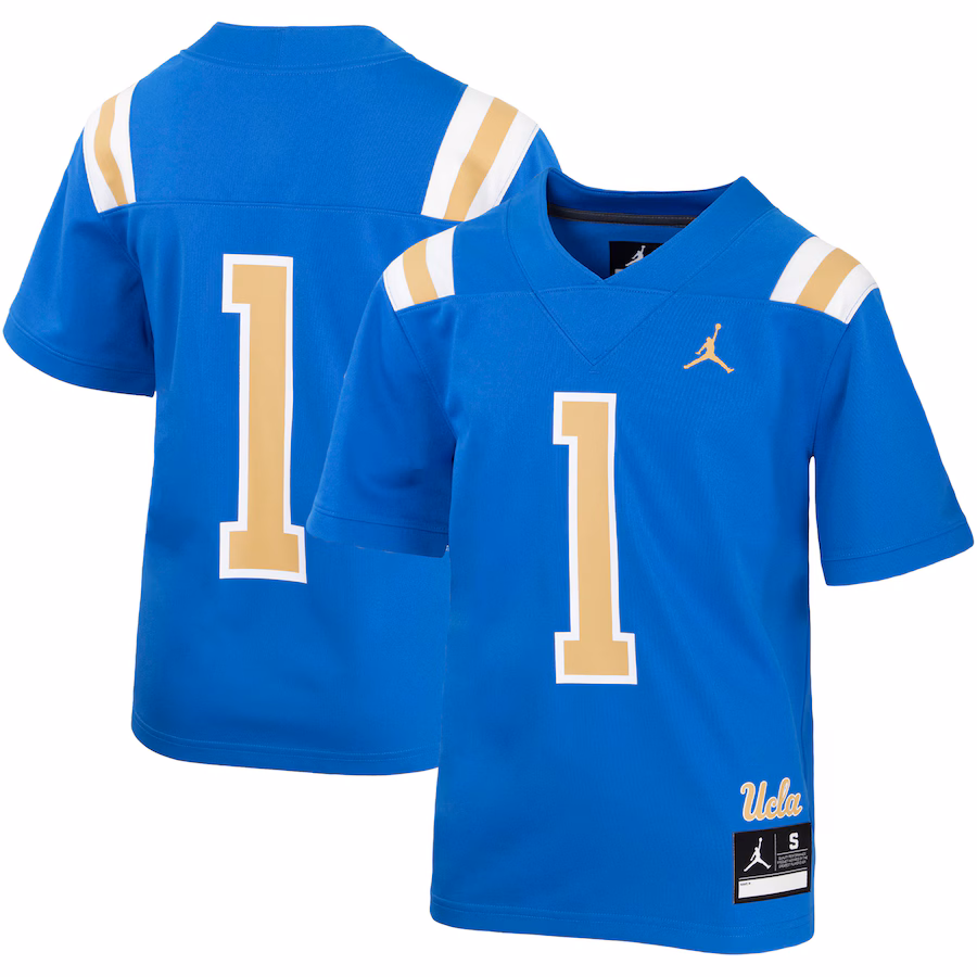 Youth Jordan Brand #1 Blue UCLA Bruins Untouchable Football Jersey - Puhuasuan