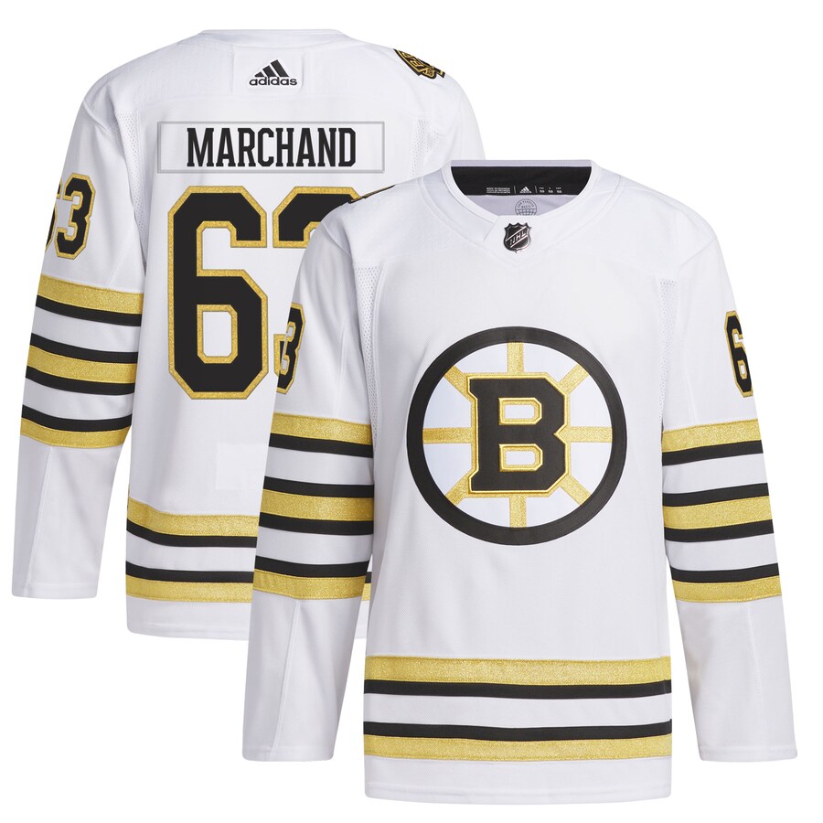 Men's Boston Bruins Brad Marchand adidas White  Primegreen Authentic Pro Player Jersey - Puhuasuan
