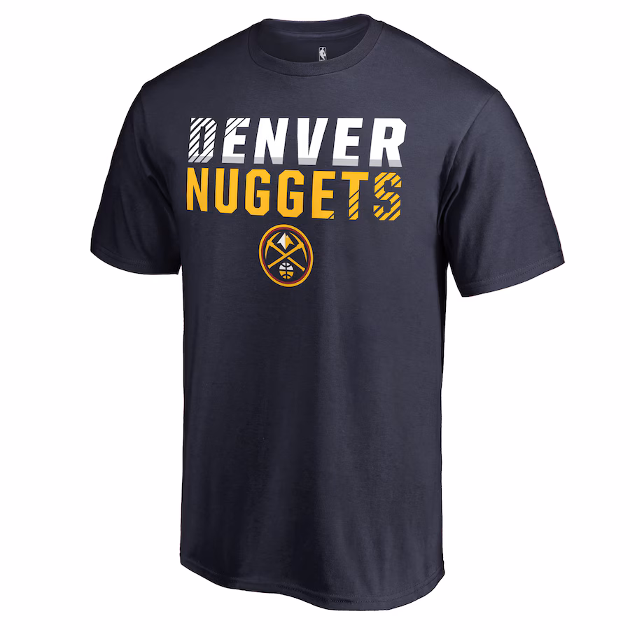 Men's Denver Nuggets Navy Fade Out T-Shirt - Puhuasuan