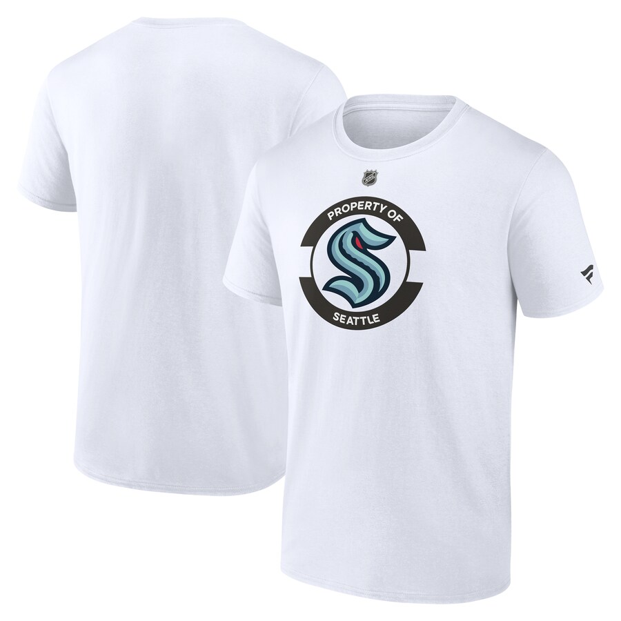 Men's Seattle Kraken Fanatics White Authentic Pro Core Secondary T-Shirt - Puhuasuan