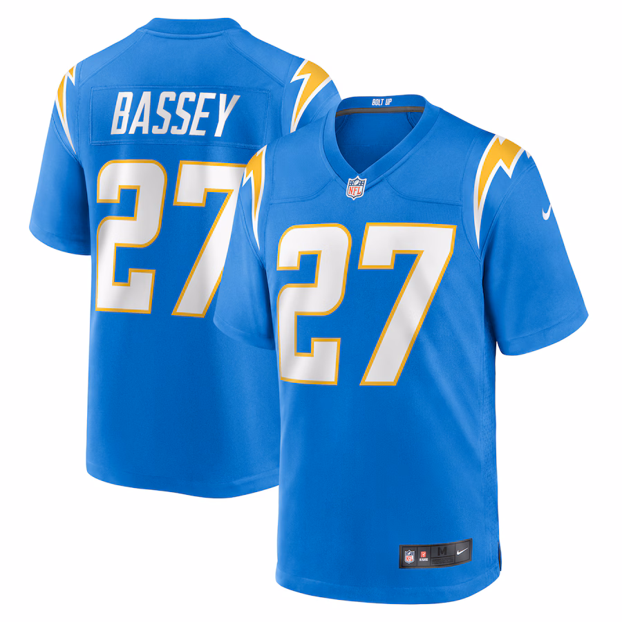 Men's Los Angeles Chargers Essang Bassey Nike  Powder Blue  Game Jersey - Puhuasuan