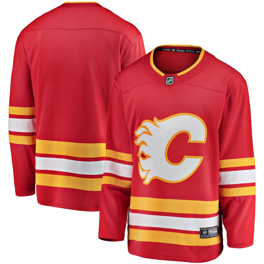 Men's Calgary Flames Fanatics Branded Red Home Breakaway Jersey - Puhuasuan