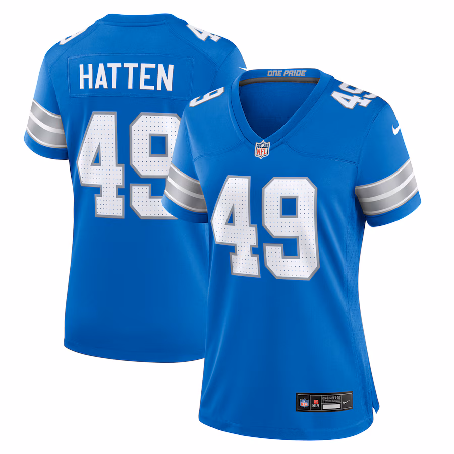 Women's Detroit Lions Hogan Hatten Nike  Blue Game Jersey - Puhuasuan