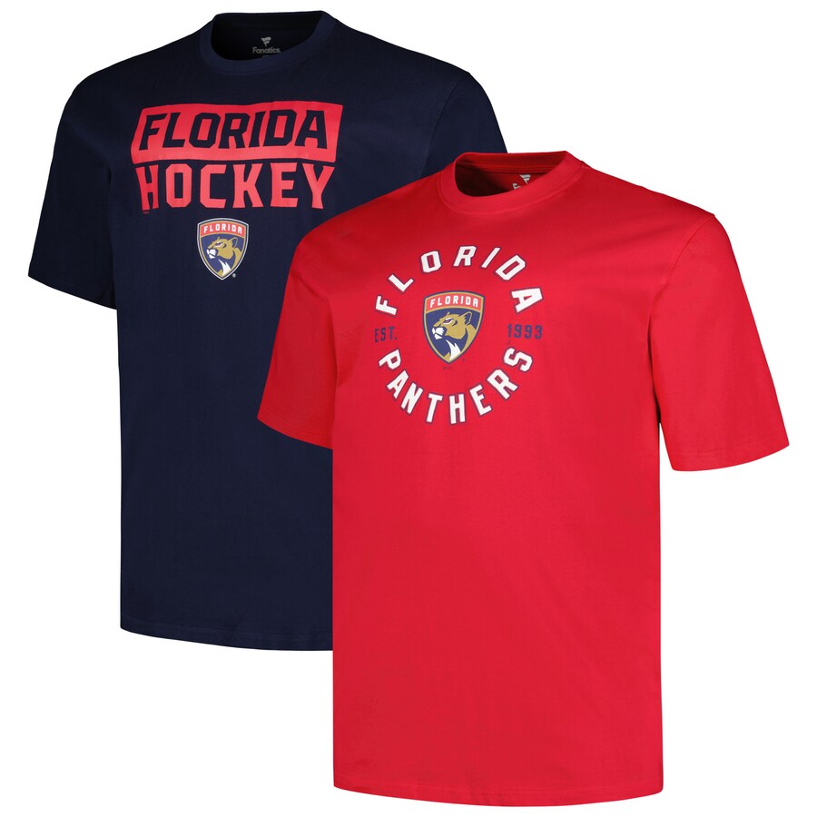 Men's Florida Panthers Fanatics Big & Tall 2-Pack T-Shirt Set - Puhuasuan