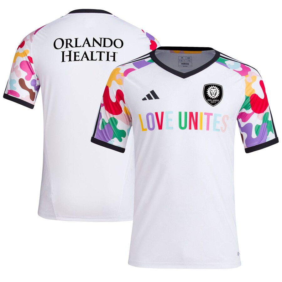 Men's Orlando City SC  adidas White 2023 Pride Pre-Match Top - Puhuasuan