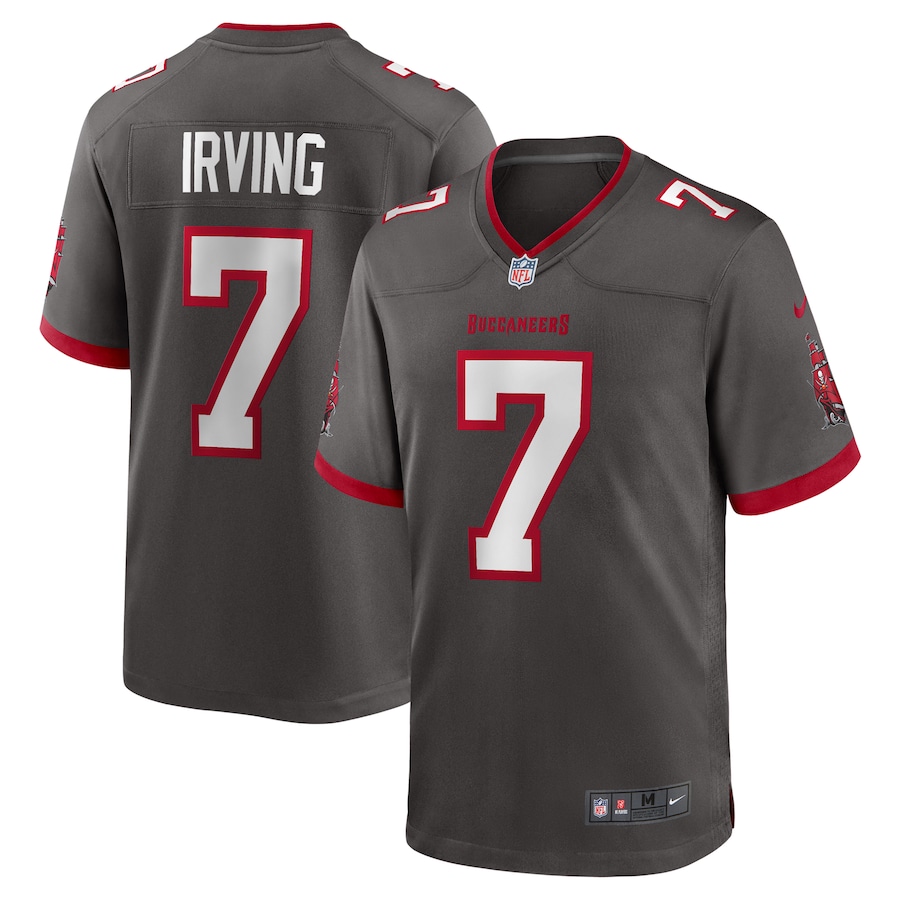 Men's Tampa Bay Buccaneers Bucky Irving Nike Pewter Alternate Game Jersey - Puhuasuan