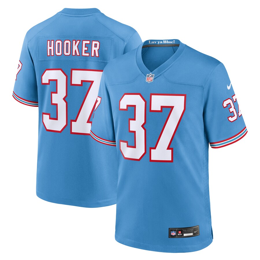 Men's Tennessee Titans Amani Hooker Nike Light Blue Oilers Throwback Player Game Jersey - Puhuasuan