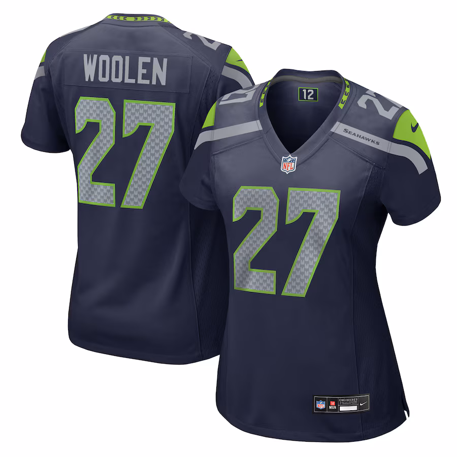 Women's Seattle Seahawks Riq Woolen Nike College Navy Team Game Jersey - Puhuasuan