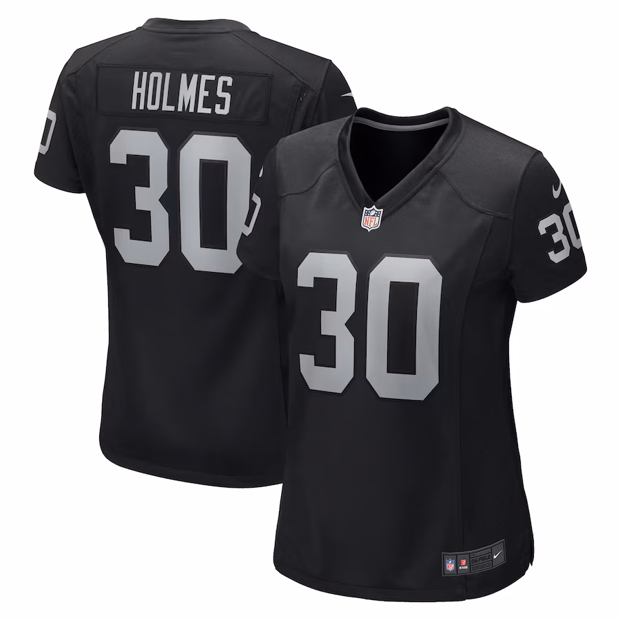 Women's Las Vegas Raiders Darnay Holmes Nike Black Game Jersey - Puhuasuan