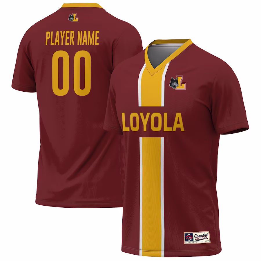 Loyola Chicago Ramblers GameDay Greats Youth Lightweight Pick-A-Player NIL Men's Soccer Jersey - Maroon - Puhuasuan